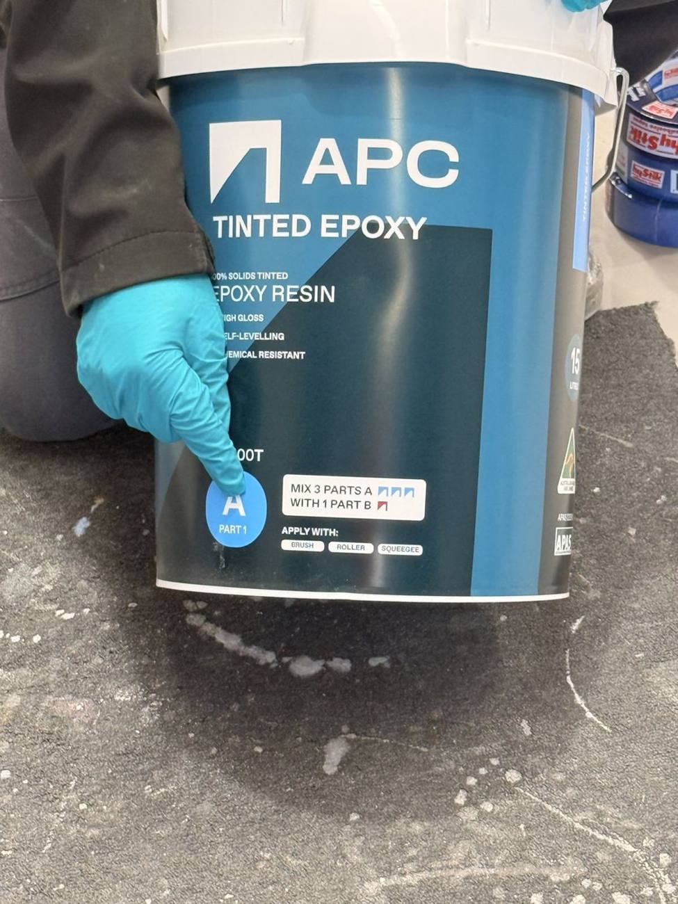 APC tinted epoxy