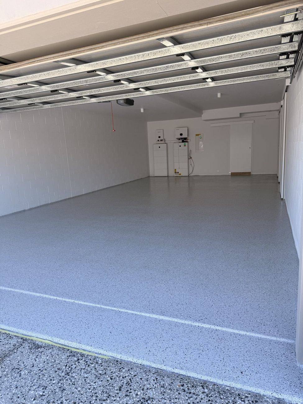 Finished flake garage
